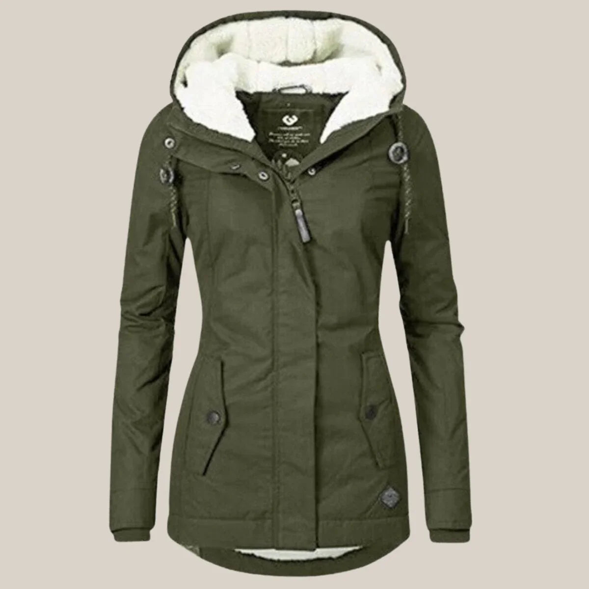 Roslyn - Women's Hooded Puffer Jacket with Sherpa Lining