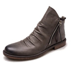 Rowan- Men's Side-Zip Leather Chelsea Boots