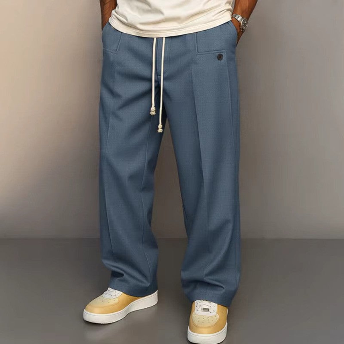 Rowan - Men's Wide-Leg Drawstring Trousers