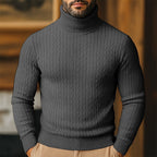 Rupert - Men's Cable Knit Turtleneck Sweater