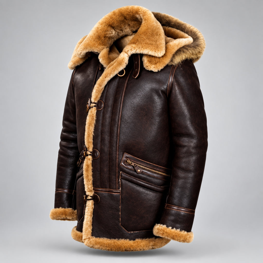 Sebastian - Men's Fur Trim Toggle Coat 4