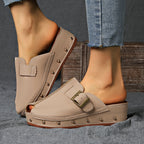 Sienna - Women's Buckle-Strap Platform Clogs