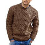 Silas - Men's Cable-Knit Crew Neck Pullover