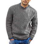 Silas - Men's Cable-Knit Crew Neck Pullover