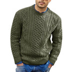 Silas - Men's Cable-Knit Crew Neck Pullover