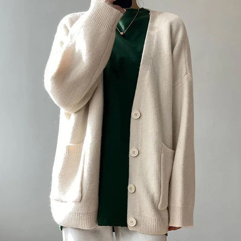 Sofia - Women's Knit Button Closure Longline Cardigan 7