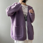 Sofia - Women's Knit Button Closure Longline Cardigan 8