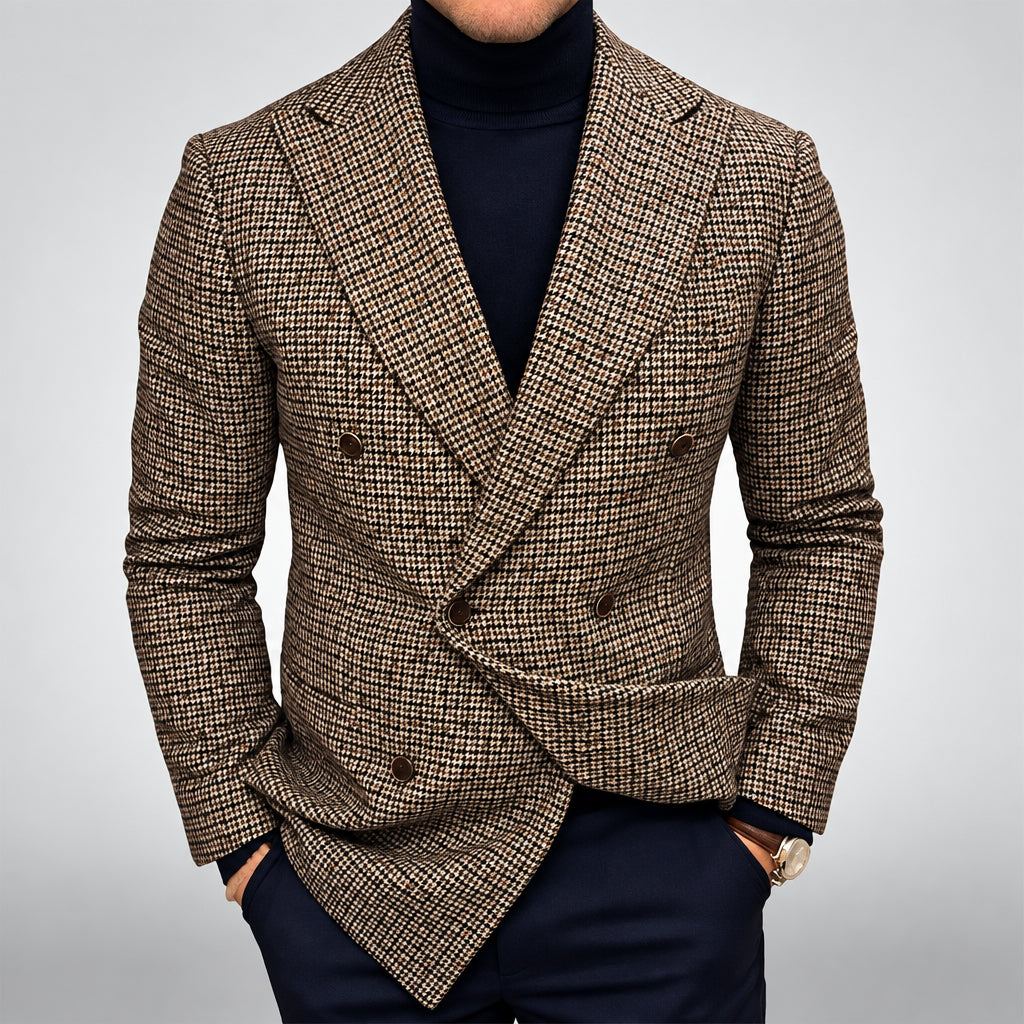 Stephen - Men's Textured Peak Lapel Blazer
