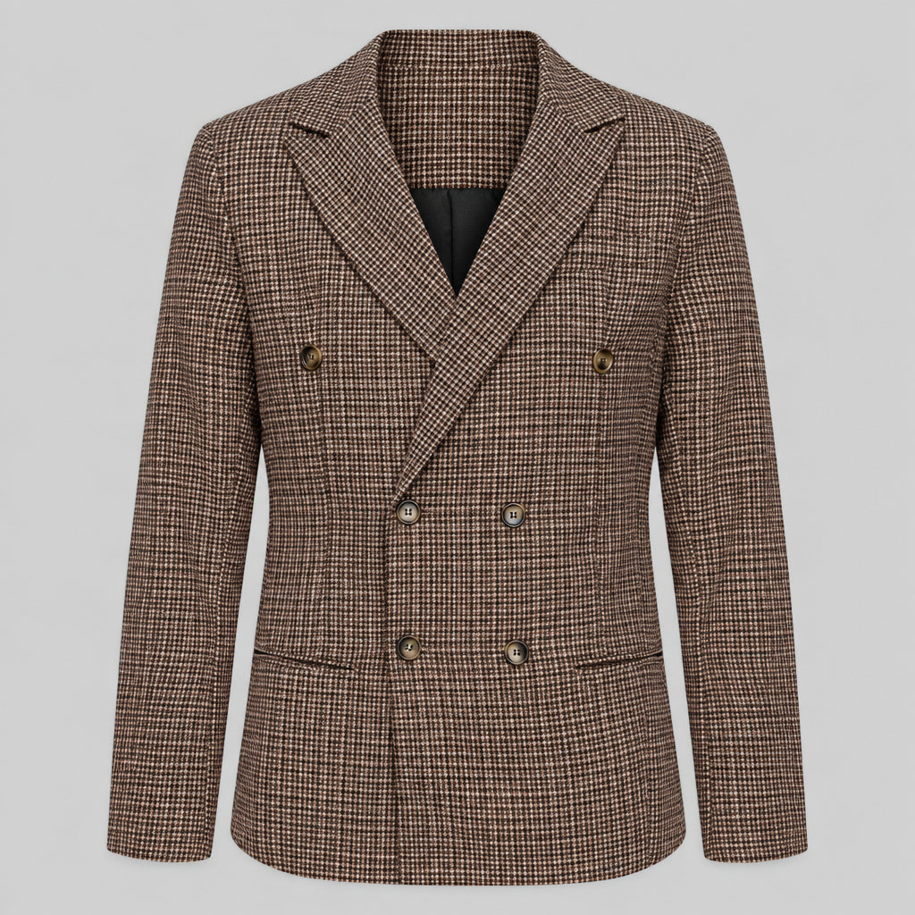 Stephen - Men's Textured Peak Lapel Blazer