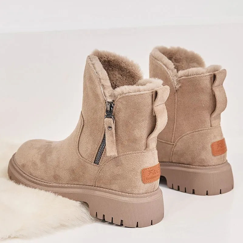 Thalia - Women's Faux-Fur Lined Platform Ankle Boots