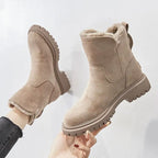 Thalia - Women's Faux-Fur Lined Platform Ankle Boots