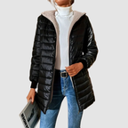 Theodora - Women's Quilted Puffer Coat with Sherpa Lining