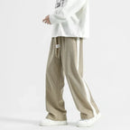 Theodore - Men's Corduroy Wide-Leg Lounge Pants with Contrast Stripe