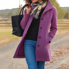 Tiffany - Women's Button-Front Wool Coat