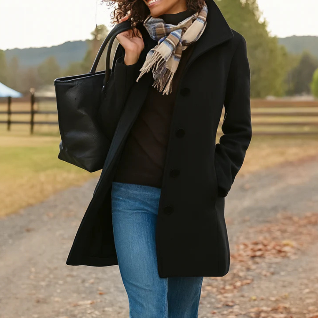 Tiffany - Women's Button-Front Wool Coat
