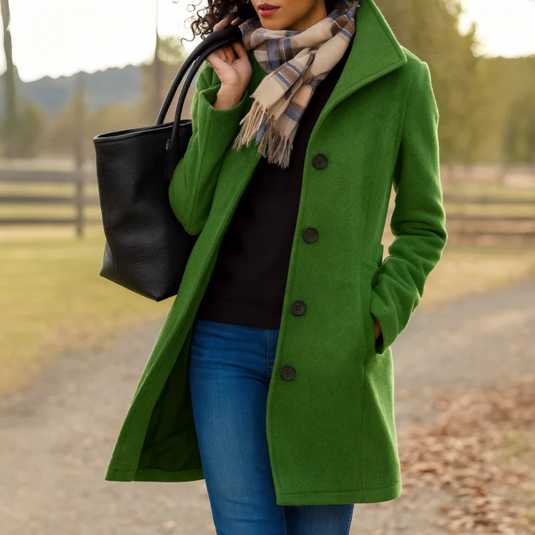 Tiffany - Women's Button-Front Wool Coat