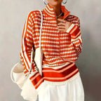 Tiffany - Women's Houndstooth Zip-Up Knit Cardigan 2