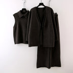 Tracy - Women's 3-Piece Knit Wide-Leg Pants Set 5
