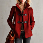 Victoria - Women's Wool Toggle Front Stand Collar Jacket 1