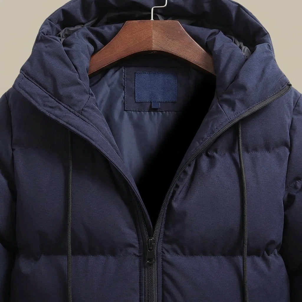 Vincent - Men's Quilted Puffer Jacket with Drawstring Hood