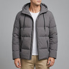 Vincent - Men's Quilted Puffer Jacket with Drawstring Hood