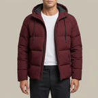 Vincent - Men's Quilted Puffer Jacket with Drawstring Hood
