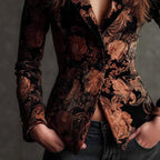 Virginia - Women's Floral Fitted Blazer Jacket 5