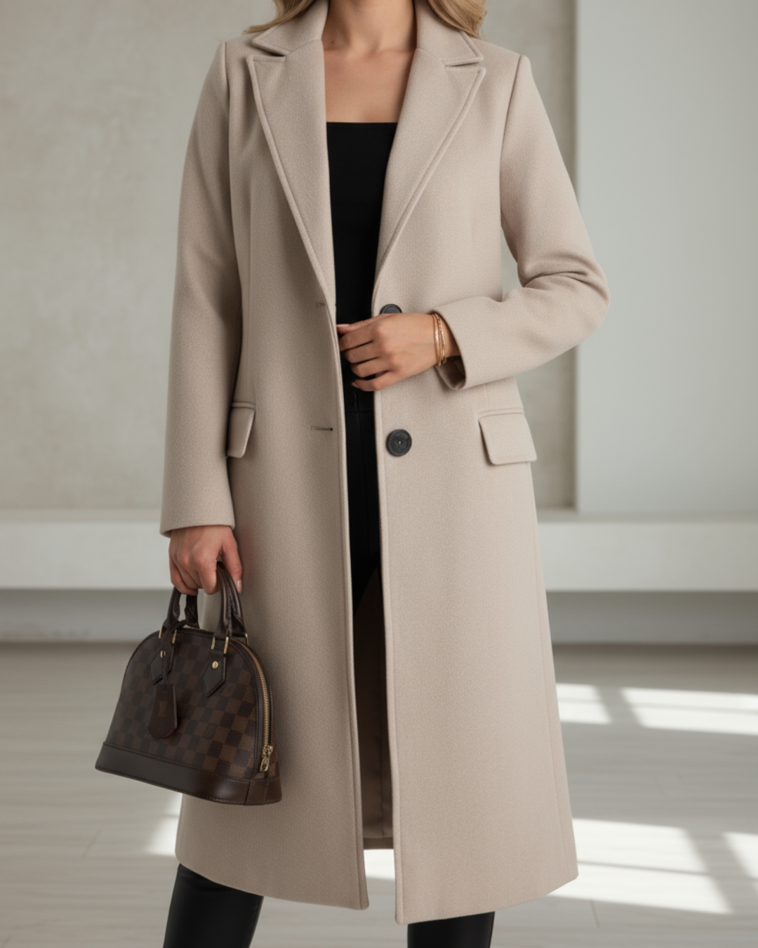 Viviana - Women's Notch-Lapel Long Coat