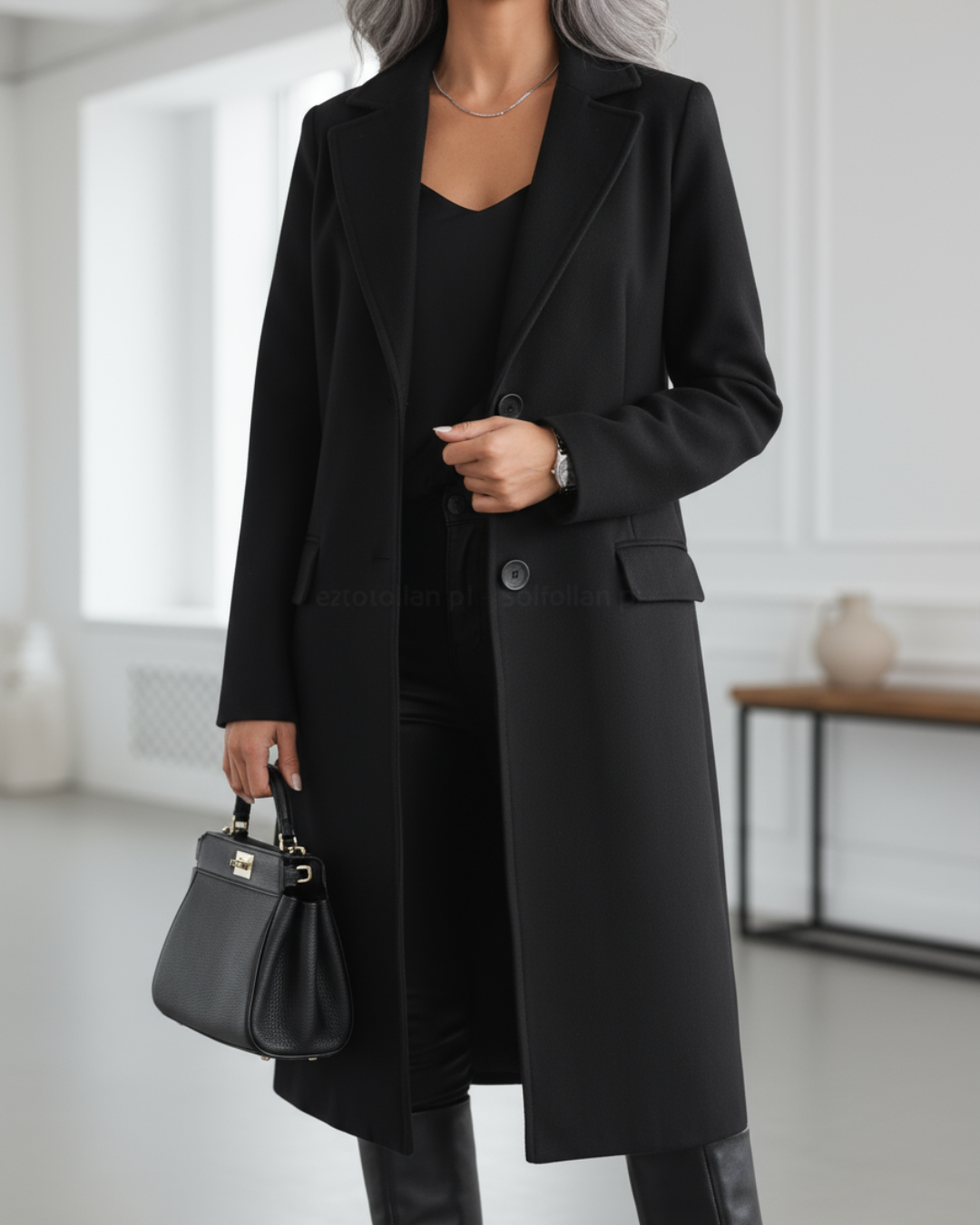 Viviana - Women's Notch-Lapel Long Coat