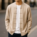 Warren - Men's Cashmere Toggle Cardigan with Mandarin Collar
