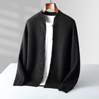 Warren - Men's Cashmere Toggle Cardigan with Mandarin Collar