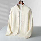 Warren - Men's Cashmere Toggle Cardigan with Mandarin Collar