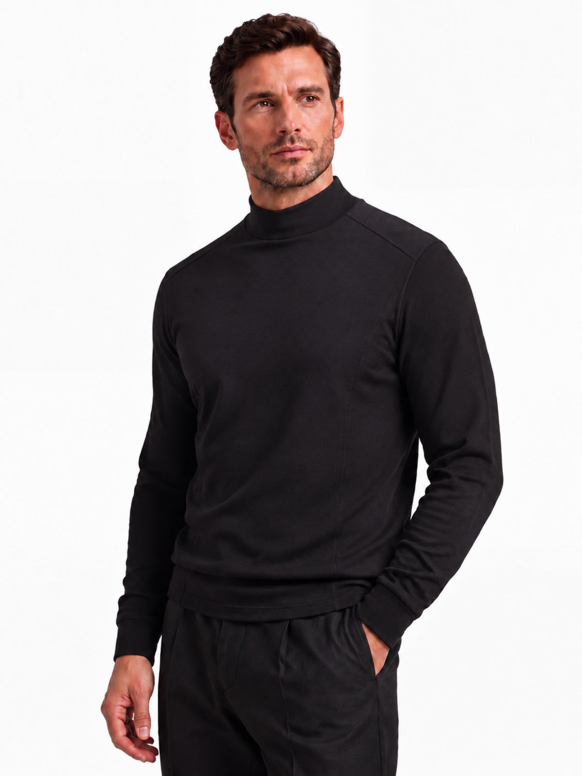 Weston - Men's Raglan Sleeve Mock Neck Shirt 10