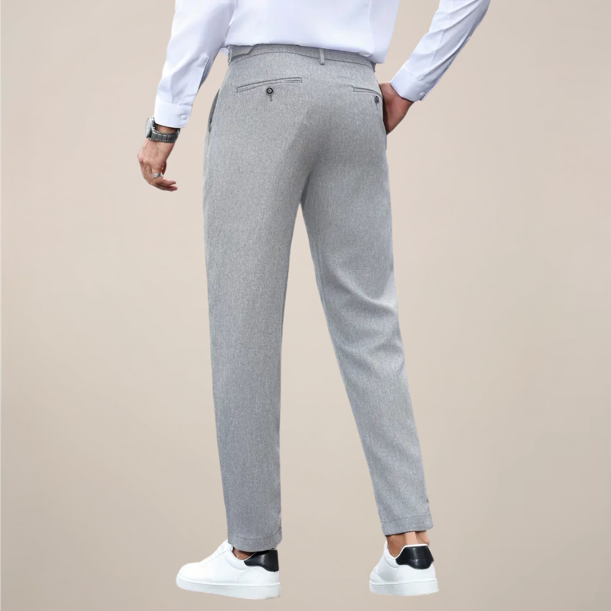 Wyatt - Men's Pleated Tapered Tailored Trousers