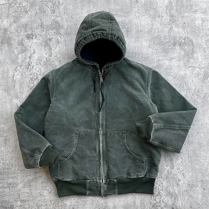 Zachary - Men's Hooded Utility Zip Jacket 3