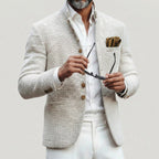 Zayden - Men's Textured Button-Front Cardigan