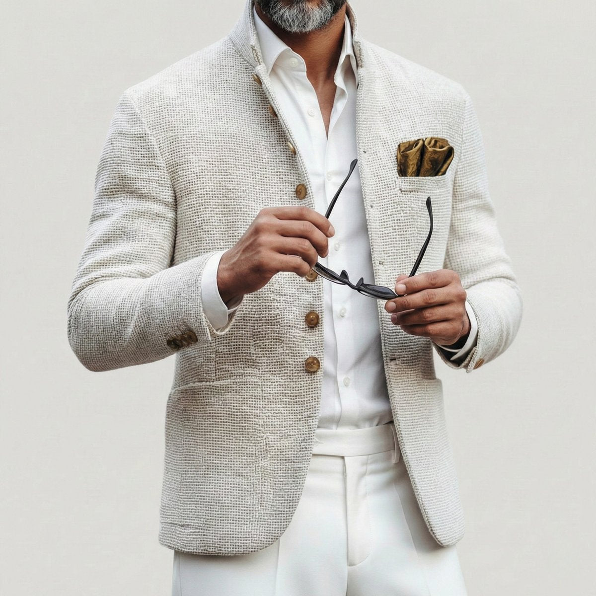 Zayden - Men's Textured Button-Front Cardigan